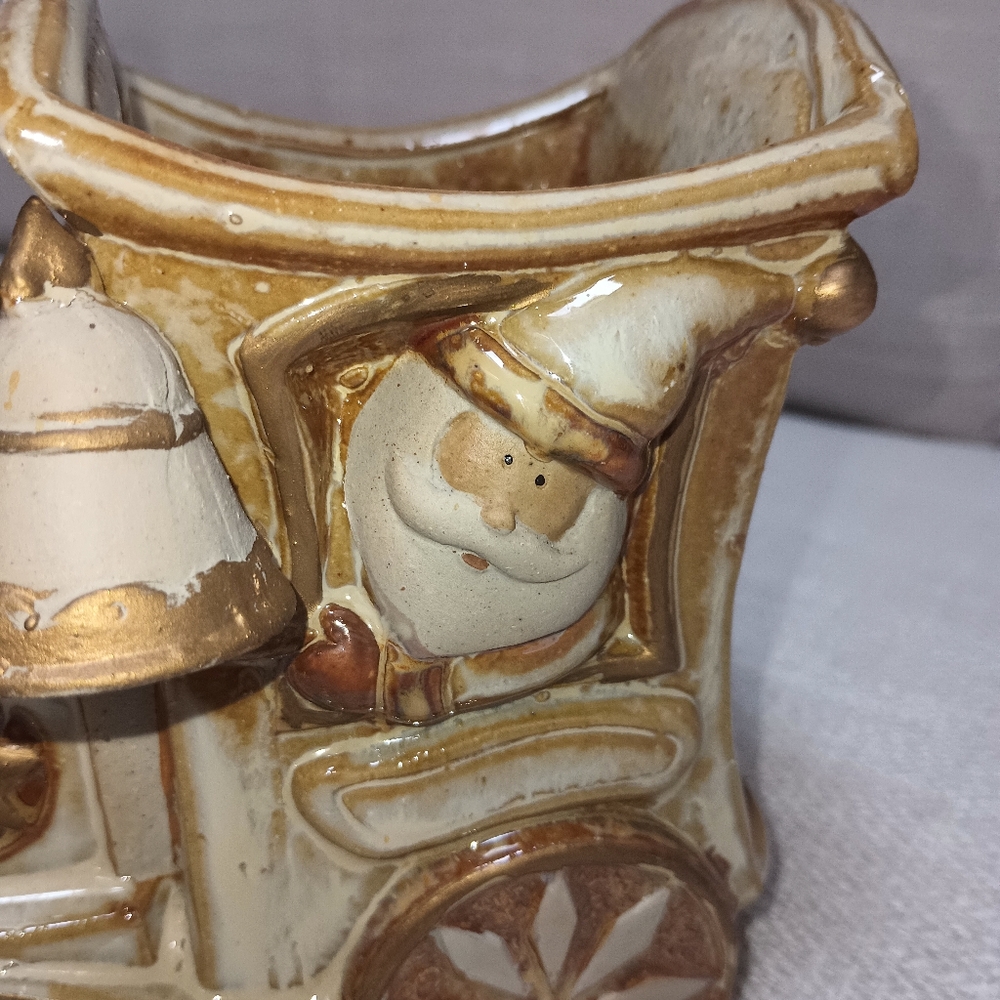 Vintage Ceramic‎ Santa Train Christmas Decor/Planter - Picture 2 of 9